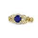 1 - Fineena Signature Blue Sapphire and Diamond Engagement Ring 