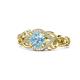 1 - Fineena Signature Aquamarine and Diamond Engagement Ring 