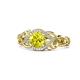 1 - Fineena Signature Yellow and White Diamond Engagement Ring 