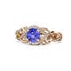 1 - Fineena Signature Tanzanite and Diamond Engagement Ring 