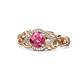 1 - Fineena Signature Pink Tourmaline and Diamond Engagement Ring 