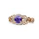 1 - Fineena Signature Iolite and Diamond Engagement Ring 