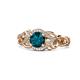1 - Fineena Signature London Blue Topaz and Diamond Engagement Ring 