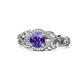 1 - Fineena Signature Iolite and Diamond Engagement Ring 