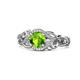 1 - Fineena Signature Peridot and Diamond Engagement Ring 