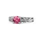 1 - Carina Signature Pink Tourmaline and Diamond Engagement Ring 