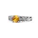 1 - Carina Signature Citrine and Diamond Engagement Ring 
