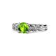1 - Carina Signature Peridot and Diamond Engagement Ring 