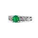1 - Carina Signature Emerald and Diamond Engagement Ring 