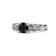 1 - Carina Signature Black and White Diamond Engagement Ring 