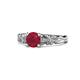 1 - Carina Signature Ruby and Diamond Engagement Ring 