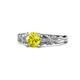 1 - Carina Signature Yellow and White Diamond Engagement Ring 
