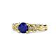 1 - Carina Signature Blue Sapphire and Diamond Engagement Ring 