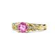 1 - Carina Signature Pink Sapphire and Diamond Engagement Ring 