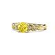 1 - Carina Signature Yellow Sapphire and Diamond Engagement Ring 