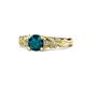 1 - Carina Signature London Blue Topaz and Diamond Engagement Ring 