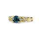 1 - Carina Signature Blue and White Diamond Engagement Ring 