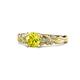 1 - Carina Signature Yellow and White Diamond Engagement Ring 