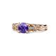 1 - Carina Signature Iolite and Diamond Engagement Ring 