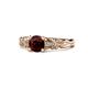 1 - Carina Signature Red Garnet and Diamond Engagement Ring 
