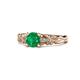 1 - Carina Signature Emerald and Diamond Engagement Ring 