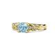 1 - Carina Signature Aquamarine and Diamond Engagement Ring 