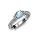 3 - Anora Signature Aquamarine and Diamond Engagement Ring 