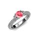 3 - Anora Signature Pink Tourmaline and Diamond Engagement Ring 