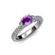 3 - Anora Signature Amethyst and Diamond Engagement Ring 