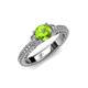 3 - Anora Signature Peridot and Diamond Engagement Ring 