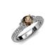 3 - Anora Signature Smoky Quartz and Diamond Engagement Ring 