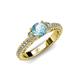 3 - Anora Signature Aquamarine and Diamond Engagement Ring 