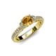 3 - Anora Signature Citrine and Diamond Engagement Ring 