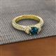 3 - Anora Signature Blue and White Diamond Engagement Ring 