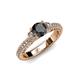 3 - Anora Signature Black and White Diamond Engagement Ring 