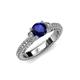 3 - Anora Signature Blue Sapphire and Diamond Engagement Ring 