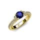 2 - Anora Signature Blue Sapphire and Diamond Engagement Ring 