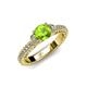3 - Anora Signature Peridot and Diamond Engagement Ring 