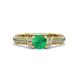 2 - Anora Signature Emerald and Diamond Engagement Ring 