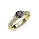 2 - Anora Signature Black and White Diamond Engagement Ring 