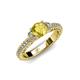 3 - Anora Signature Yellow Sapphire and Diamond Engagement Ring 