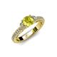 2 - Anora Signature Yellow and White Diamond Engagement Ring 