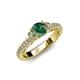 3 - Anora Signature Lab Created Alexandrite and Diamond Engagement Ring 