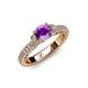 2 - Anora Signature Amethyst and Diamond Engagement Ring 