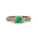 2 - Anora Signature Emerald and Diamond Engagement Ring 
