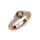 3 - Anora Signature Smoky Quartz and Diamond Engagement Ring 