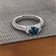 2 - Anora Signature Blue and White Diamond Engagement Ring 