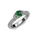 2 - Anora Signature Lab Created Alexandrite and Diamond Engagement Ring 