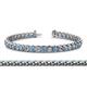 1 - Tiara 3.50 mm Blue Topaz and Diamond Eternity Tennis Bracelet 