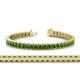 1 - Abril 3.80 mm Round Green Garnet Eternity Tennis Bracelet 